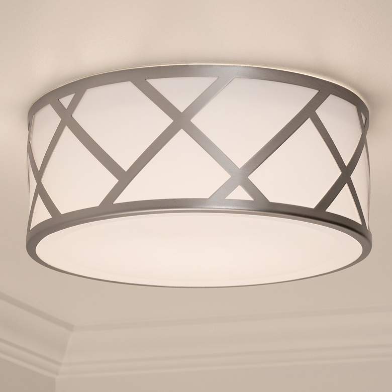 Image 1 Haven 13" LED Flushmount - 18W 120-277V - Satin Nickel