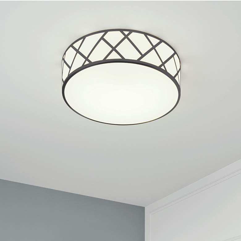 Image 1 Haven 17" Flush Mount - Black Finish