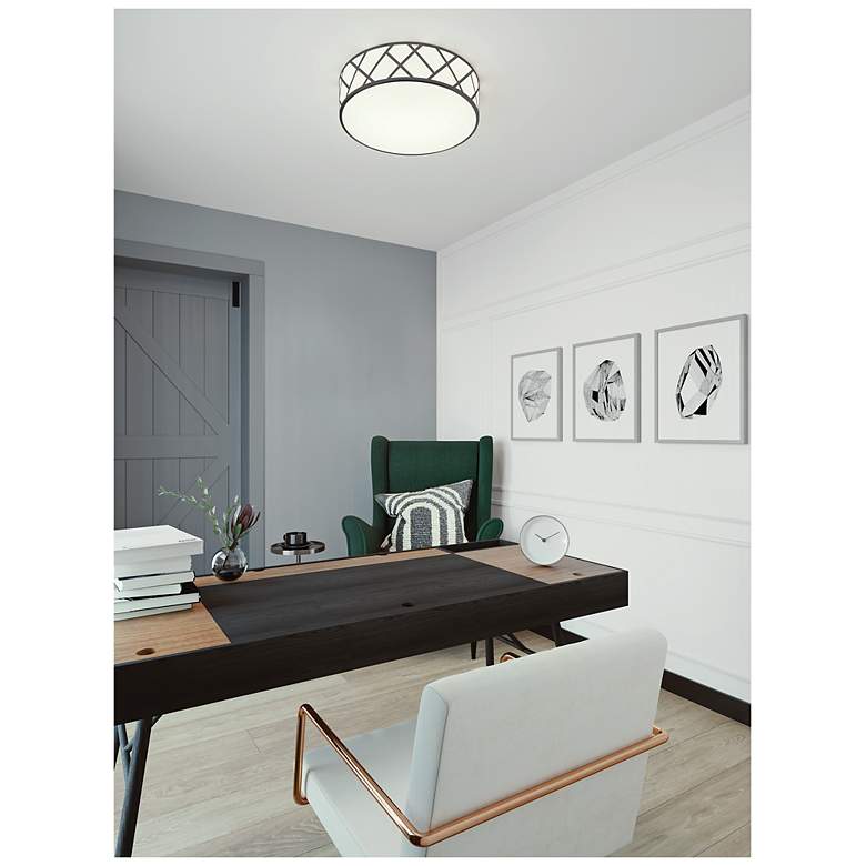 Image 3 Haven 17" Flush Mount - Black Finish more views
