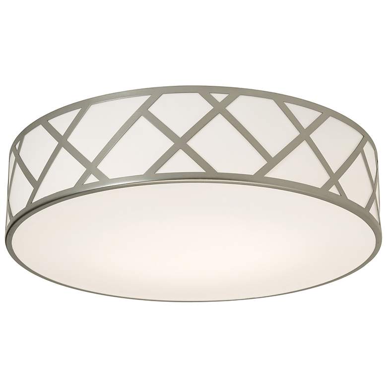 Image 1 Haven 17" Flush Mount - Satin Nickel Finish