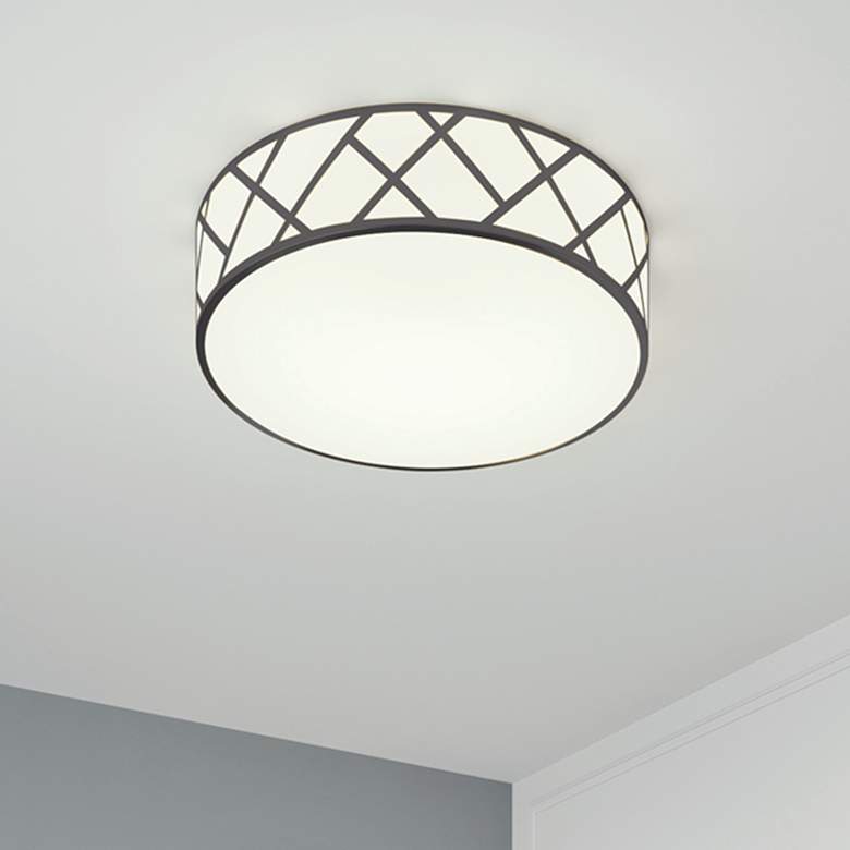 Image 1 Haven 17" LED Flushmount - 30W 120-277V - Black