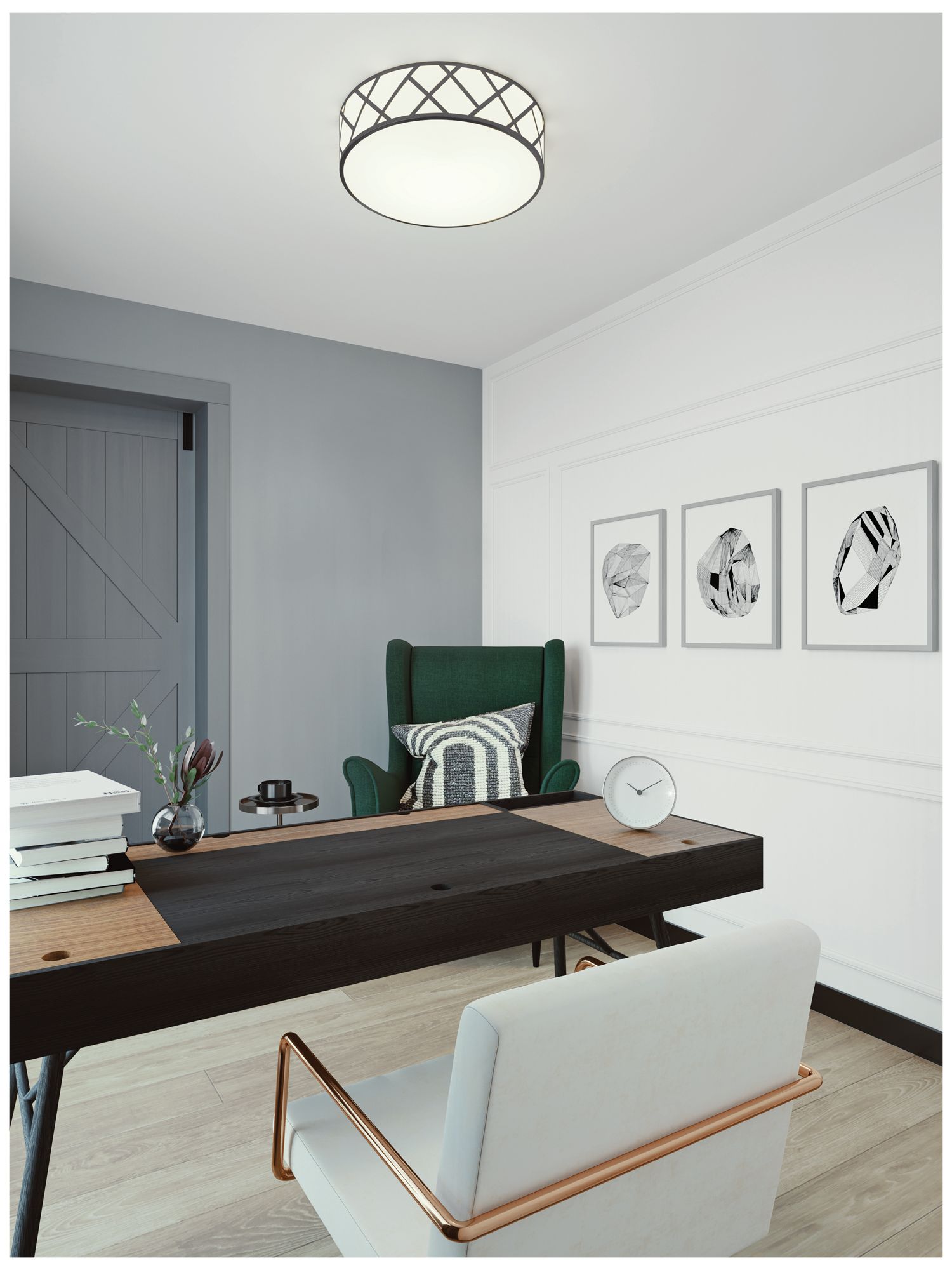 Image 3 Haven 17" LED Flushmount - 30W 120-277V - Black more views