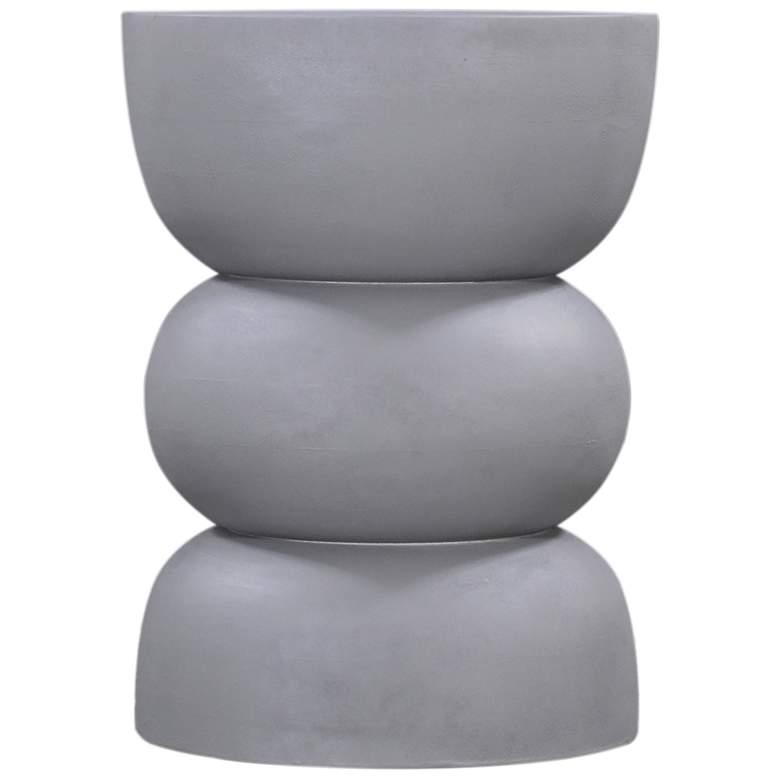 Image 1 Haven 19" High Gray Plaster Accent Table