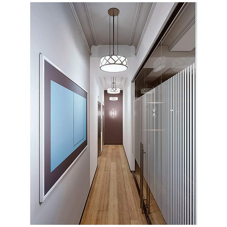 Image 2 Haven 21" LED Pendant - 42W 120-277V - Satin Nickel more views