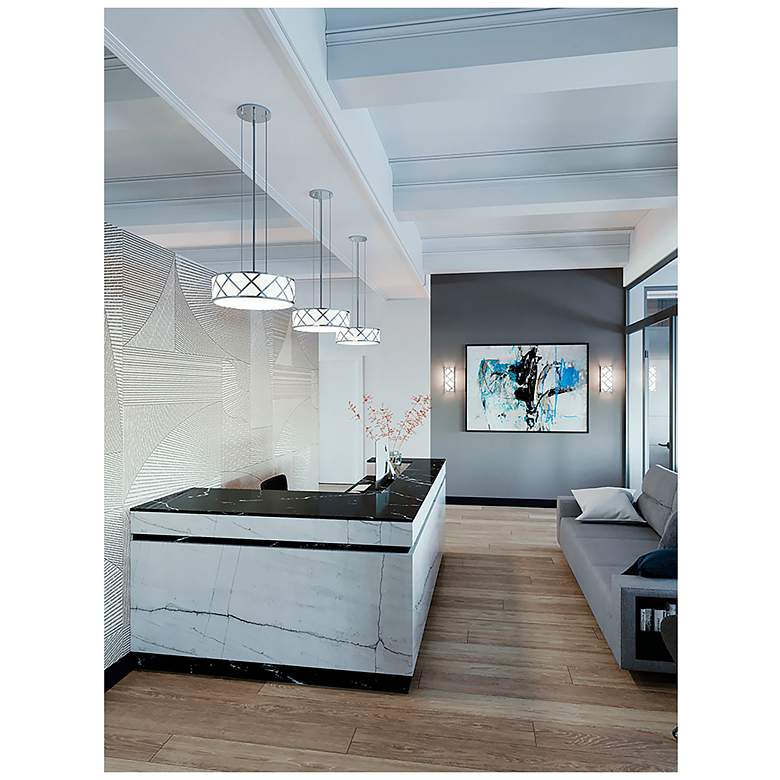 Image 3 Haven 21" LED Pendant - 42W 120-277V - Satin Nickel more views