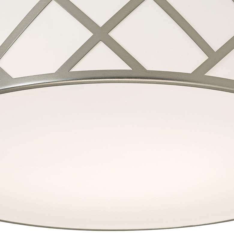 Image 3 Haven 21" Wide Satin Nickel Drum Ceiling Light more views