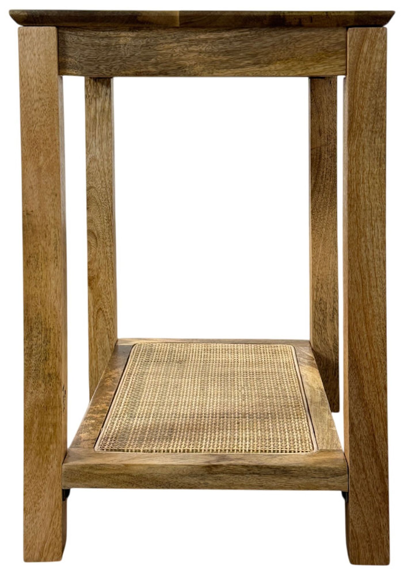 Image 3 Haven 22 in Accent Table with Handwoven 1 Cane Shelf, Blonde Acacia more views