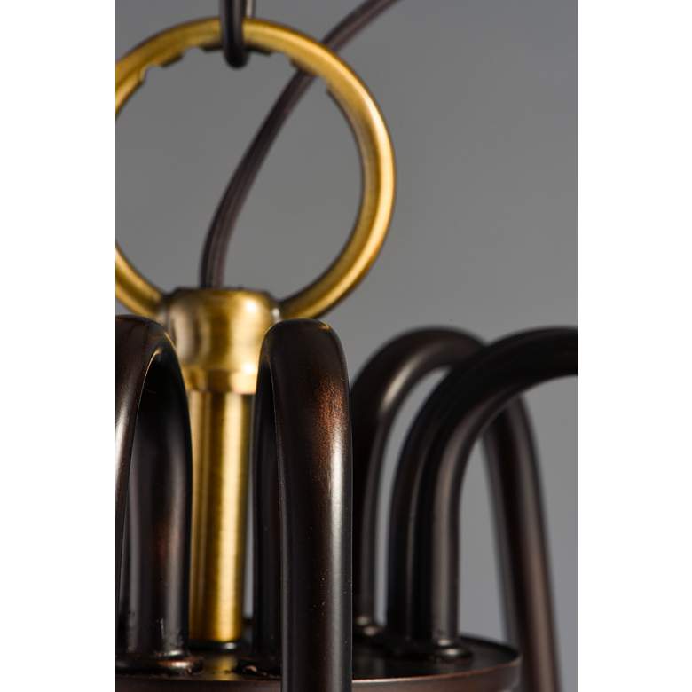 Image 4 Haven 5-Light 23.75" Wide Oil Rubbed Bronze/Antique Brass Chandelier more views