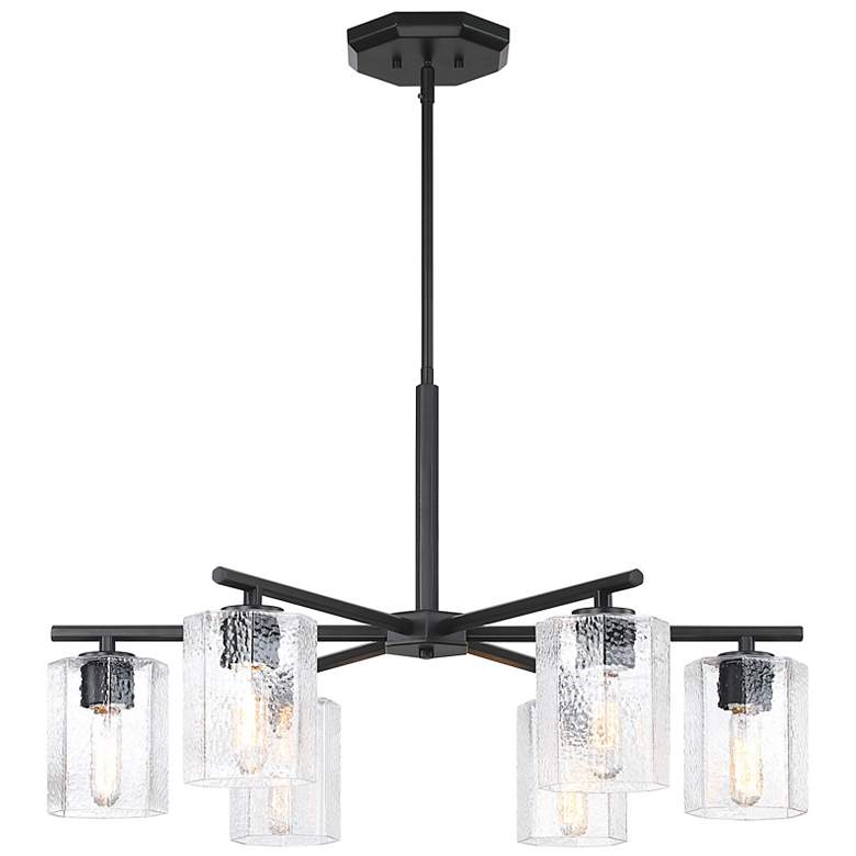 Image 4 Haven 6-Light Matte Black Transitional Shaded Chandelier for Entryways more views