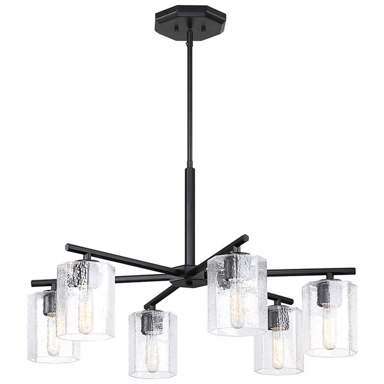 Image 6 Haven 6-Light Matte Black Transitional Shaded Chandelier for Entryways more views