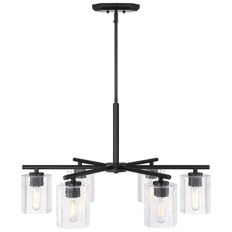 Image 7 Haven 6-Light Matte Black Transitional Shaded Chandelier for Entryways more views