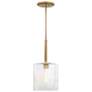 1_Haven 60 Watt 1-Light 10"Old Satin Brass Geometric Pendant Light Shade