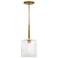 Haven 60 Watt 1-Light 10"Old Satin Brass Geometric Pendant Light Shade