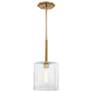 4_Haven 60 Watt 1-Light 10"Old Satin Brass Geometric Pendant Light Shade more views