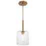 6_Haven 60 Watt 1-Light 10"Old Satin Brass Geometric Pendant Light Shade more views