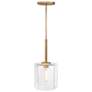7_Haven 60 Watt 1-Light 10"Old Satin Brass Geometric Pendant Light Shade more views