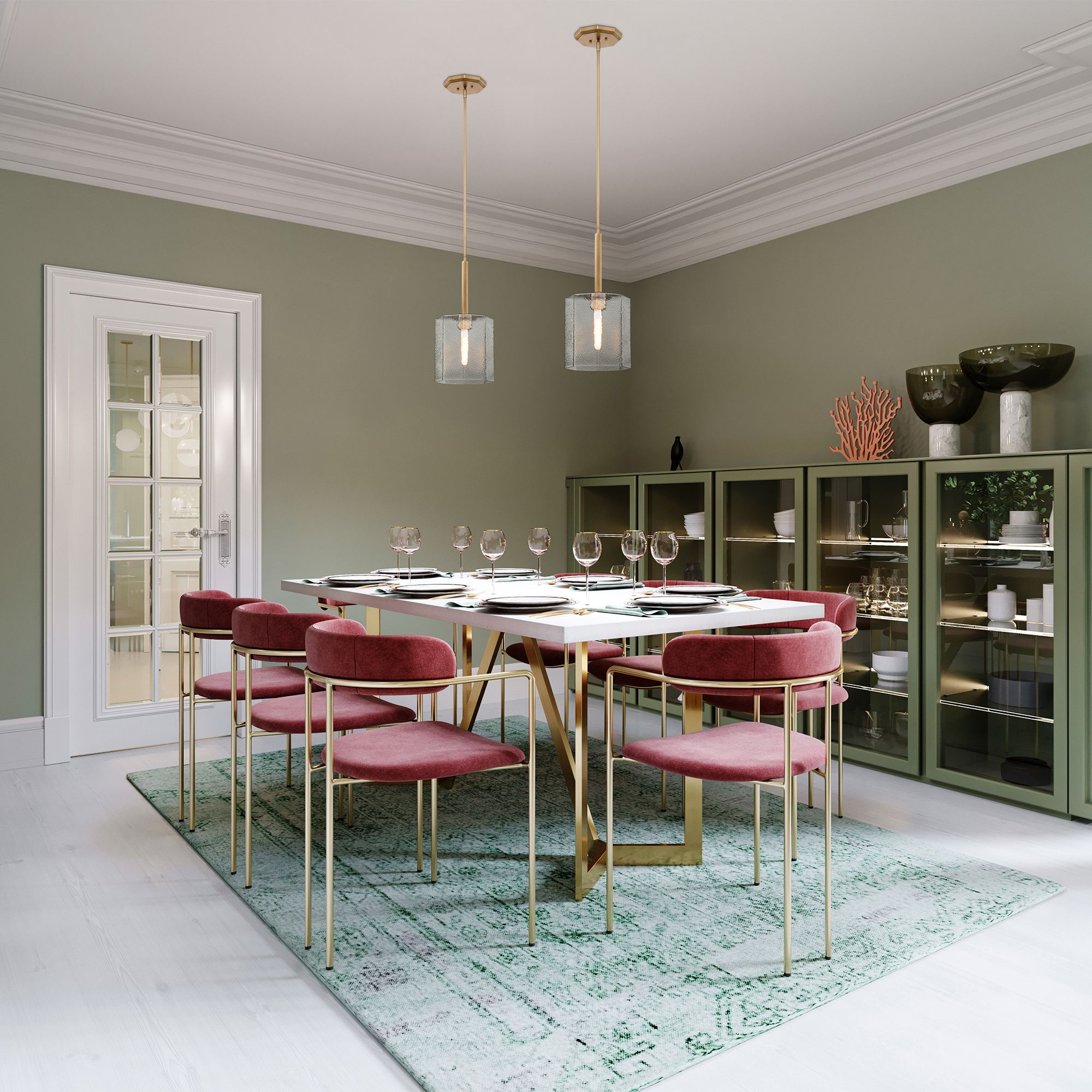 Haven 60 Watt 1-Light 10"Old Satin Brass Geometric Pendant Light Shade