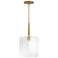 Haven 60 Watt 1-Light 14"Old Satin Brass Geometric Pendant Light Shade