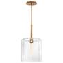 4_Haven 60 Watt 1-Light 14"Old Satin Brass Geometric Pendant Light Shade more views