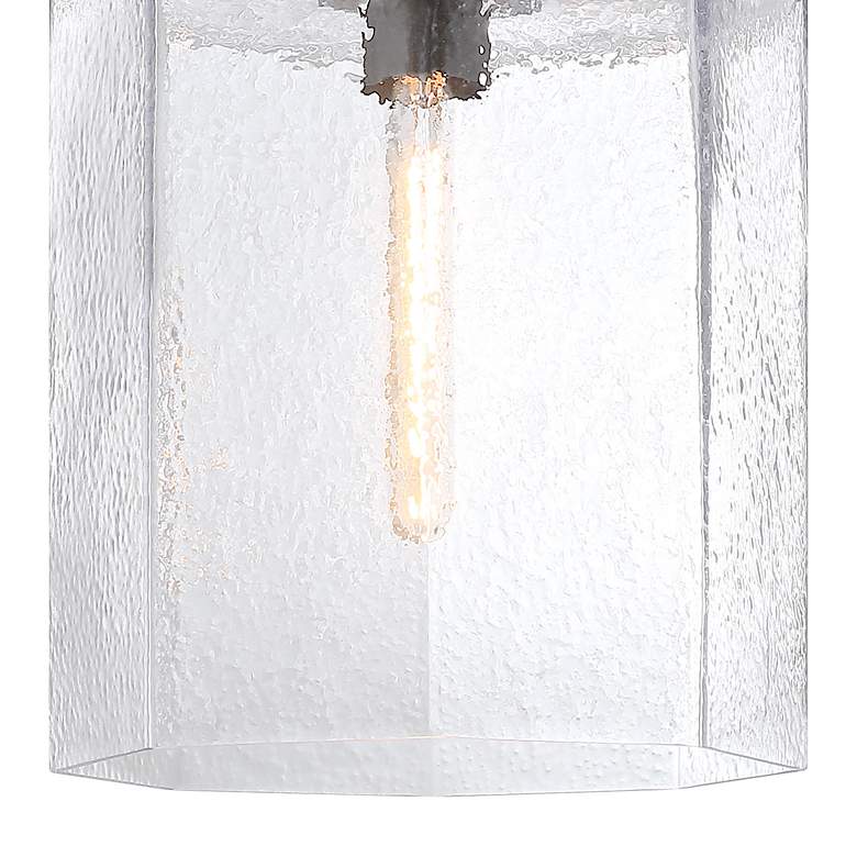Image 3 Haven 60 Watt 1-Light Matte Black Geometric Pendant Light with Glass Shade more views