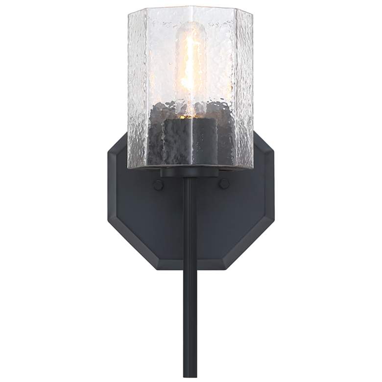 Image 1 Haven 7 in. 1-Light Matte Black Wall Sconce Light