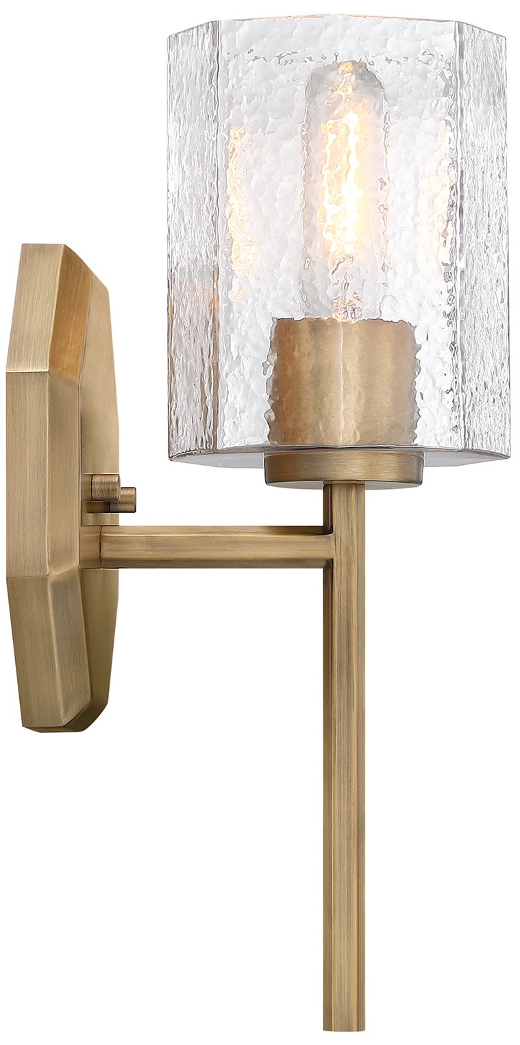 Image 4 Haven 7 in. 1-Light Old Satin Brass Wall Sconce Light more views