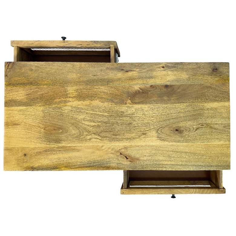Image 3 Haven Acacia Wood Coffee Table with Dual Storage Compartments more views