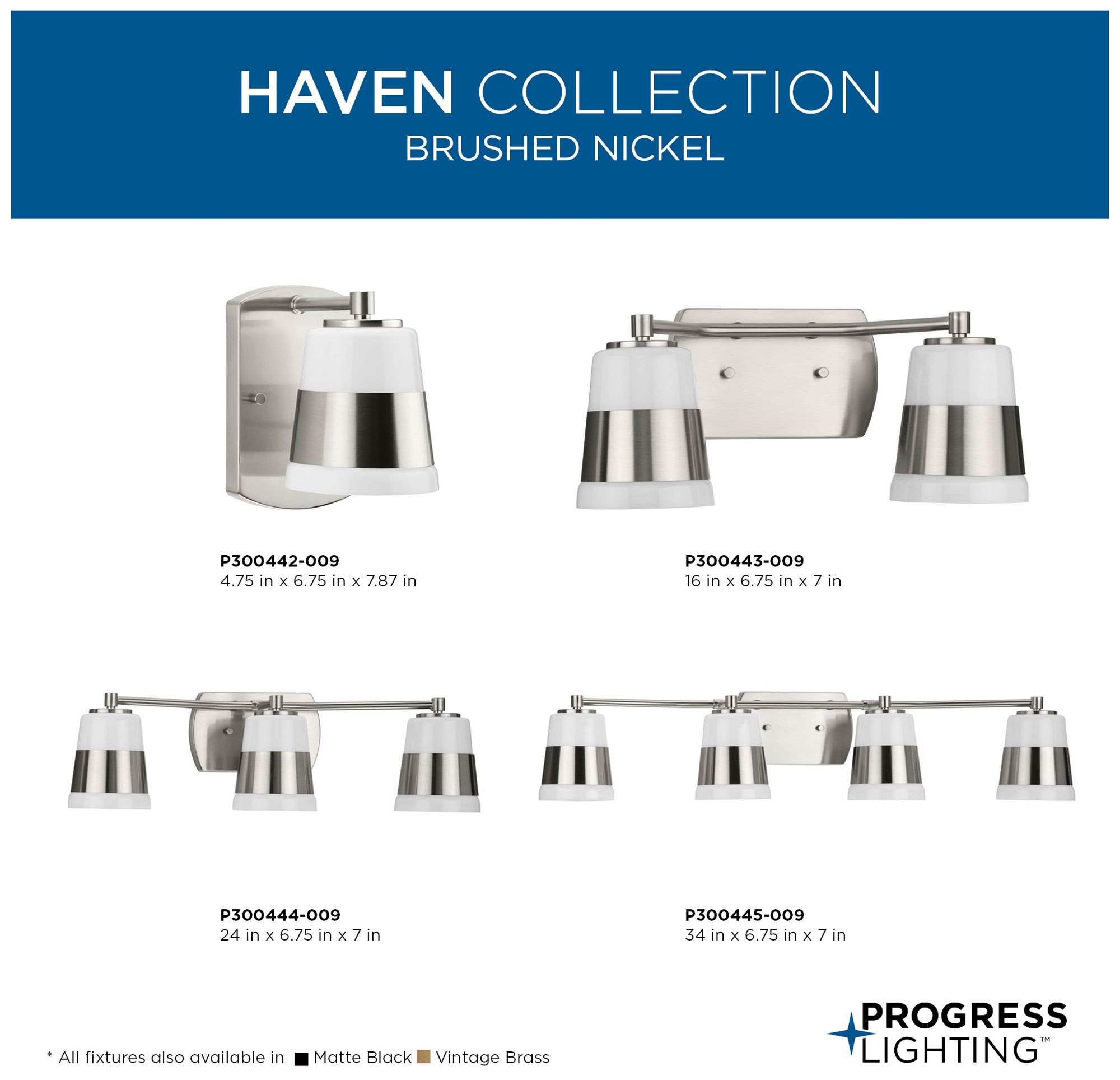 Haven Collection One-Light Opal Glass Luxe Industrial Bath Light