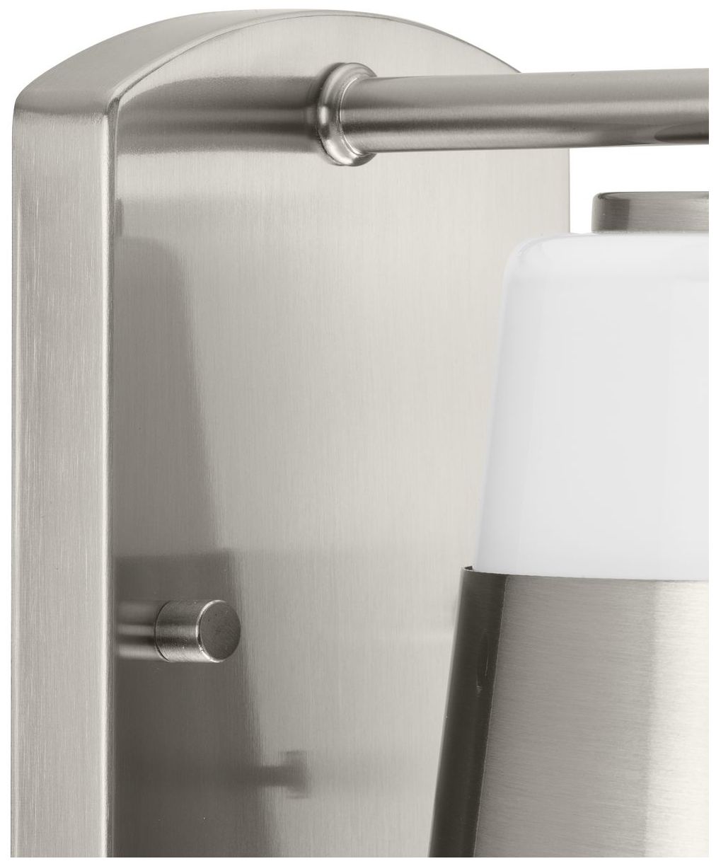 Haven Collection One-Light Opal Glass Luxe Industrial Bath Light