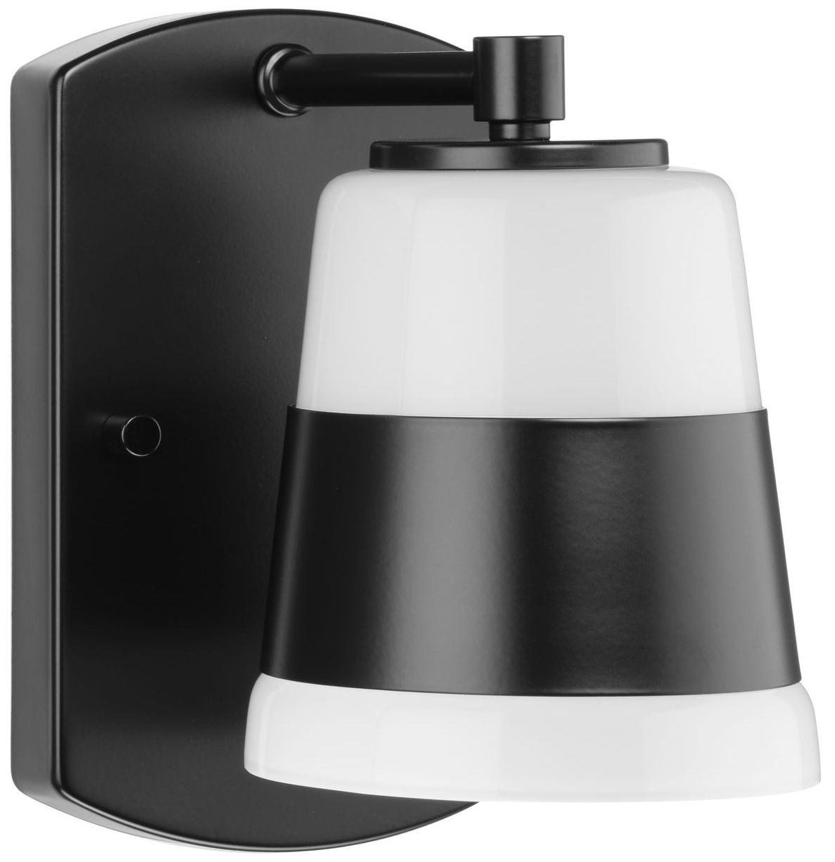 Haven Collection One-Light Opal Glass Luxe Industrial Bath Light
