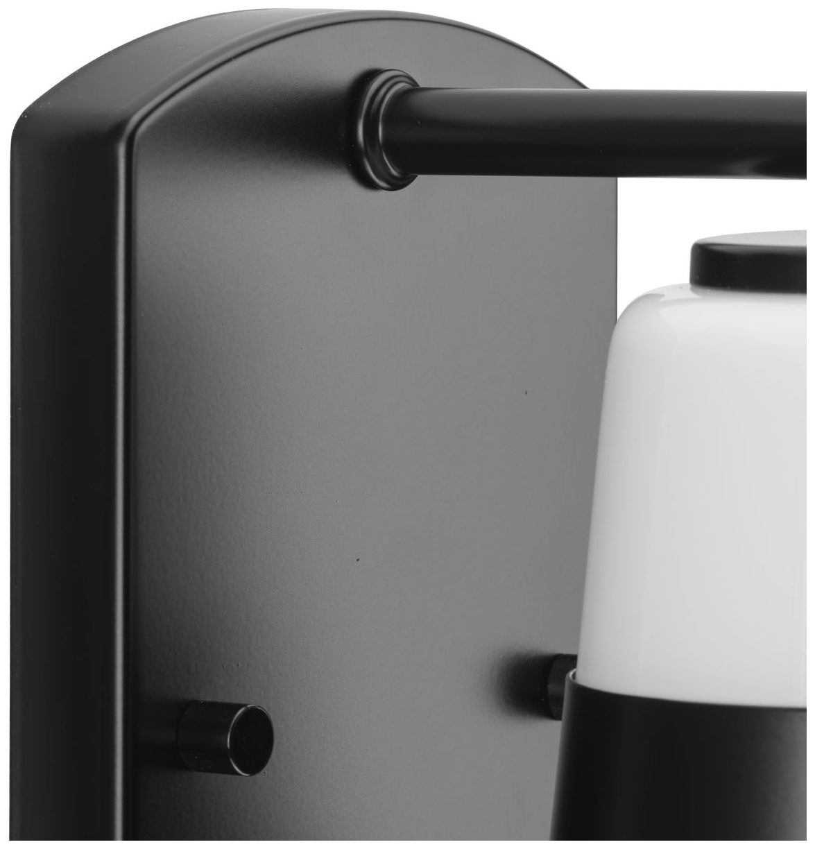 Haven Collection One-Light Opal Glass Luxe Industrial Bath Light