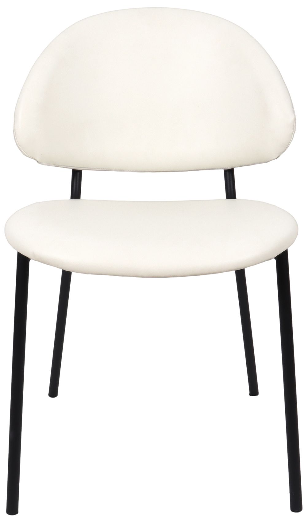 Image 7 Haven Modern Vegan Leather Metal Side Chair in Ivory - Set of 4 more views