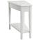 Haven Ridge 15"W Farmhouse White Wood Wedge End Table