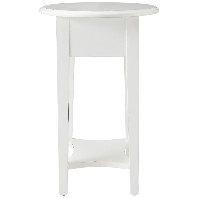 Image 7 Haven Ridge 20 1/2 inchW Farmhouse White 1-Drawer Oval End Table more views