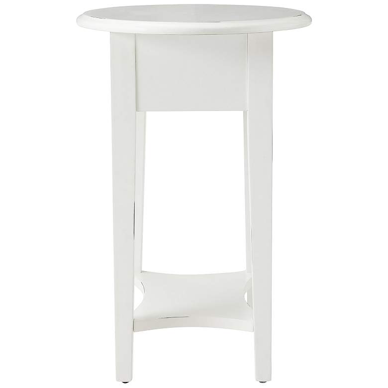 Image 7 Haven Ridge 20 1/2"W Farmhouse White 1-Drawer Oval End Table more views