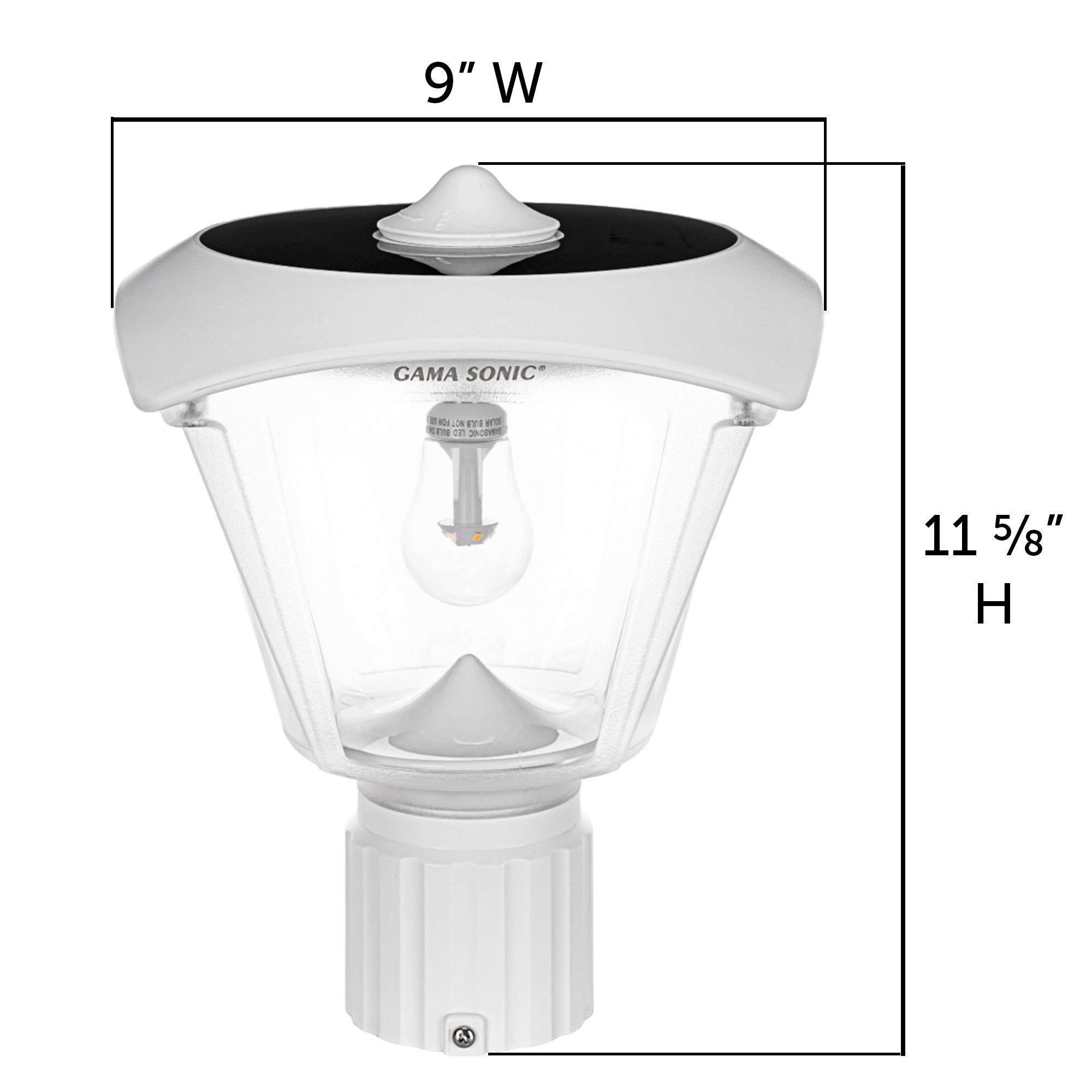 Haven Solar Light Wall Pier and 3-inch Fitter Mounts White