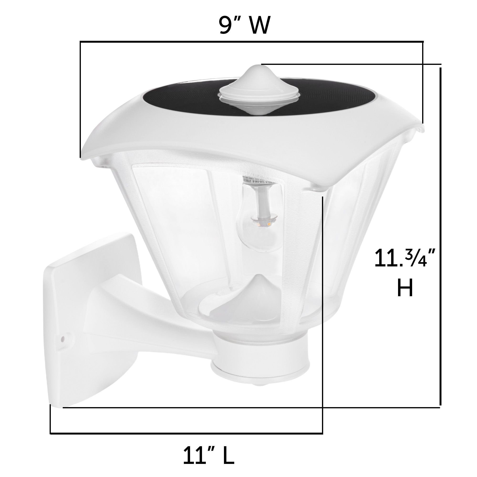 Haven Solar Light Wall Pier and 3-inch Fitter Mounts White