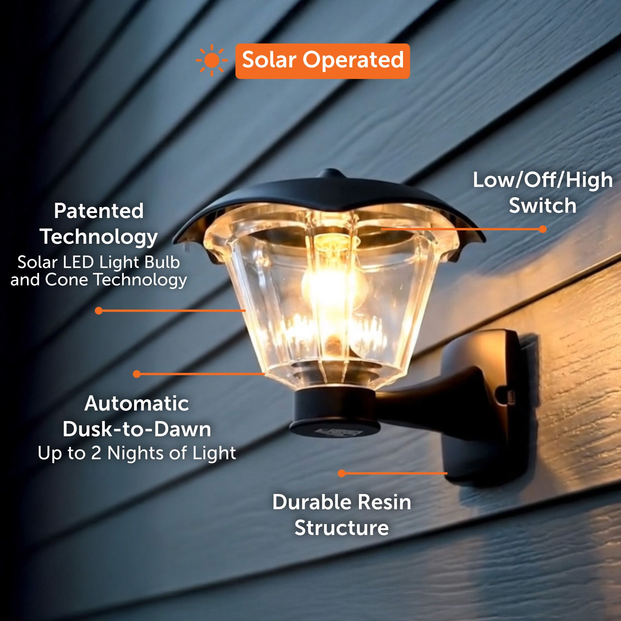 Image 4 Haven Solar Light with Wall, Pier, and 3-inch Fitter Mounts-Black more views