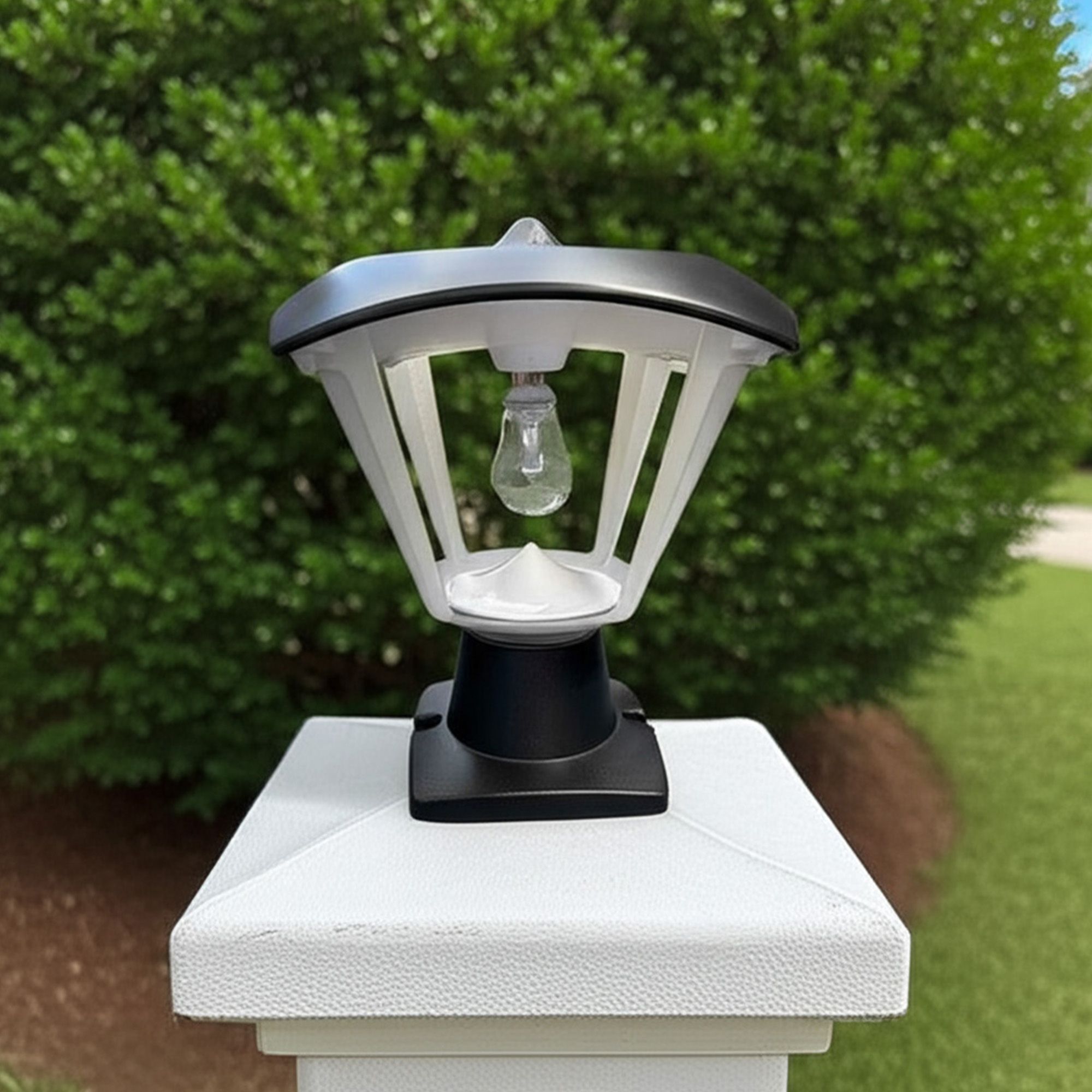 Image 7 Haven Solar Light with Wall, Pier, and 3-inch Fitter Mounts-Black more views