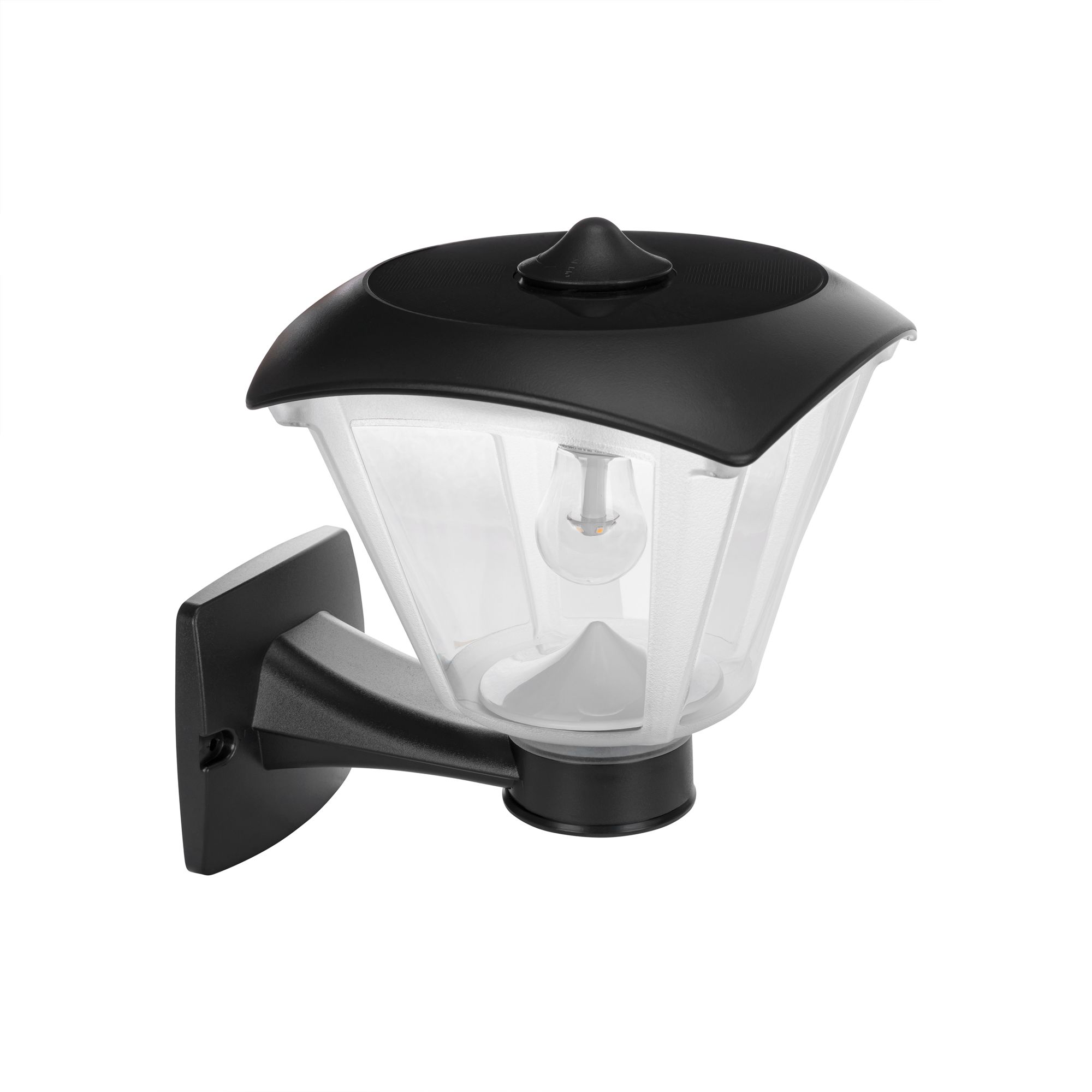 Haven Solar Light with Wall, Pier, and 3-inch Fitter Mounts-Black