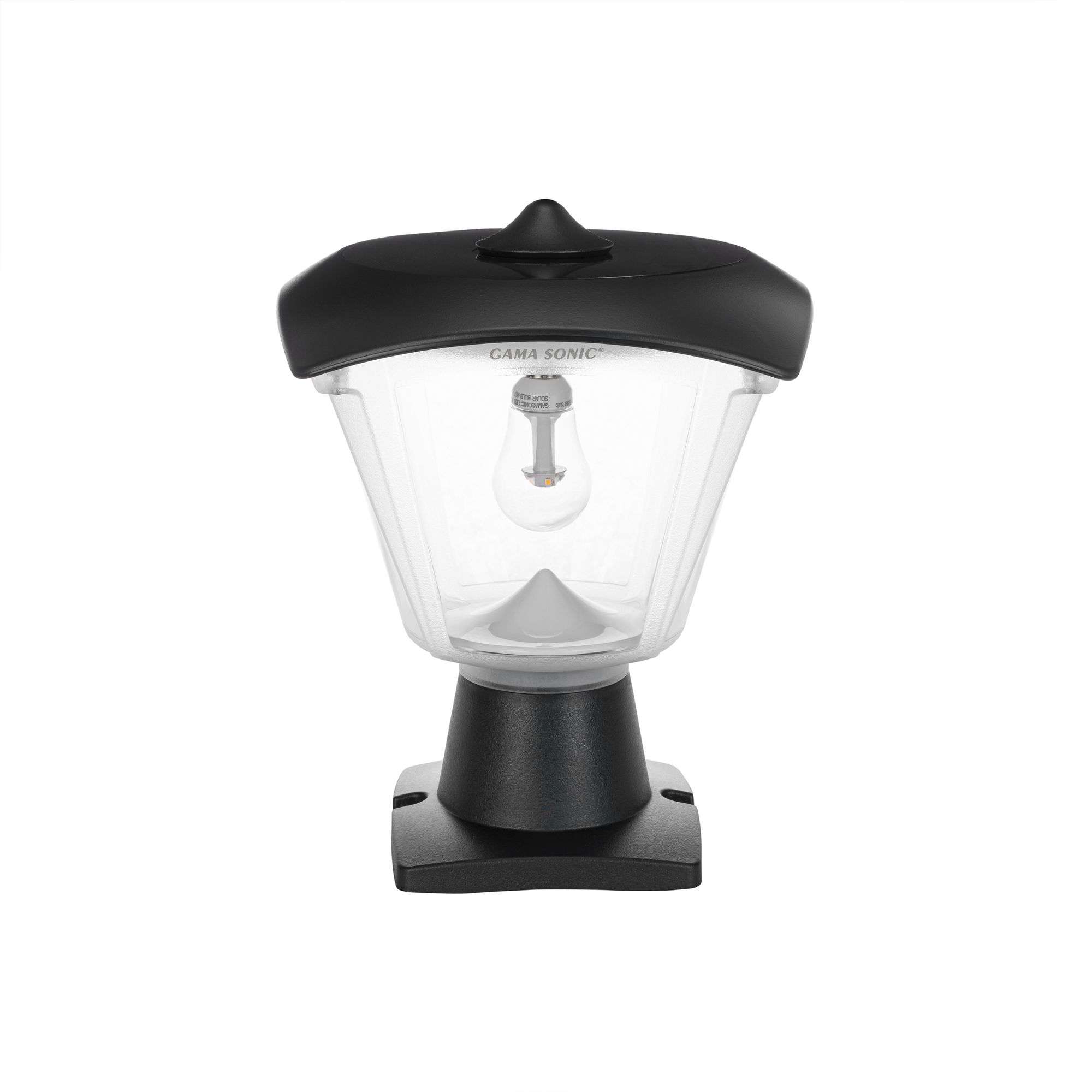 Haven Solar Light with Wall, Pier, and 3-inch Fitter Mounts-Black