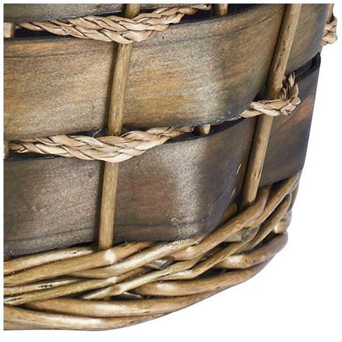 Image 5 Haven Wicker Waste Basket, Small, Removable Plastic Liner, Handwoven more views