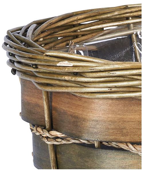 Image 6 Haven Wicker Waste Basket, Small, Removable Plastic Liner, Handwoven more views