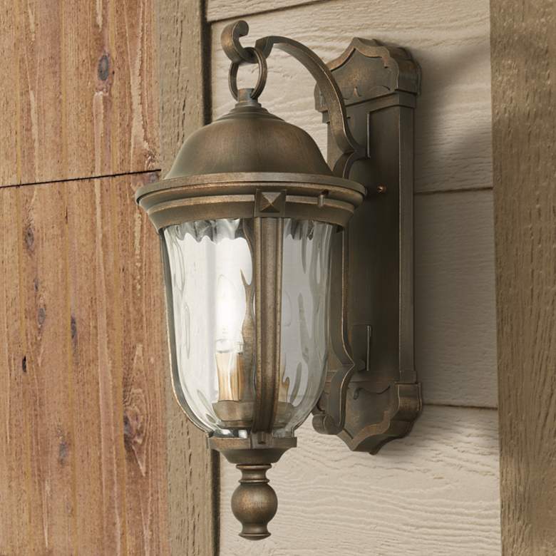 Image 1 Havenwood 21 3/4 inch H Tavira Bronze and Alder Silver Outdoor Wall Light