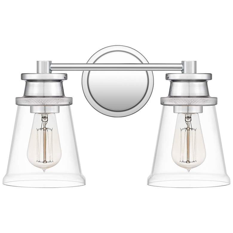 Image 3 Haverfield 9 1/4" High Polished Chrome 2-Light Wall Sconce