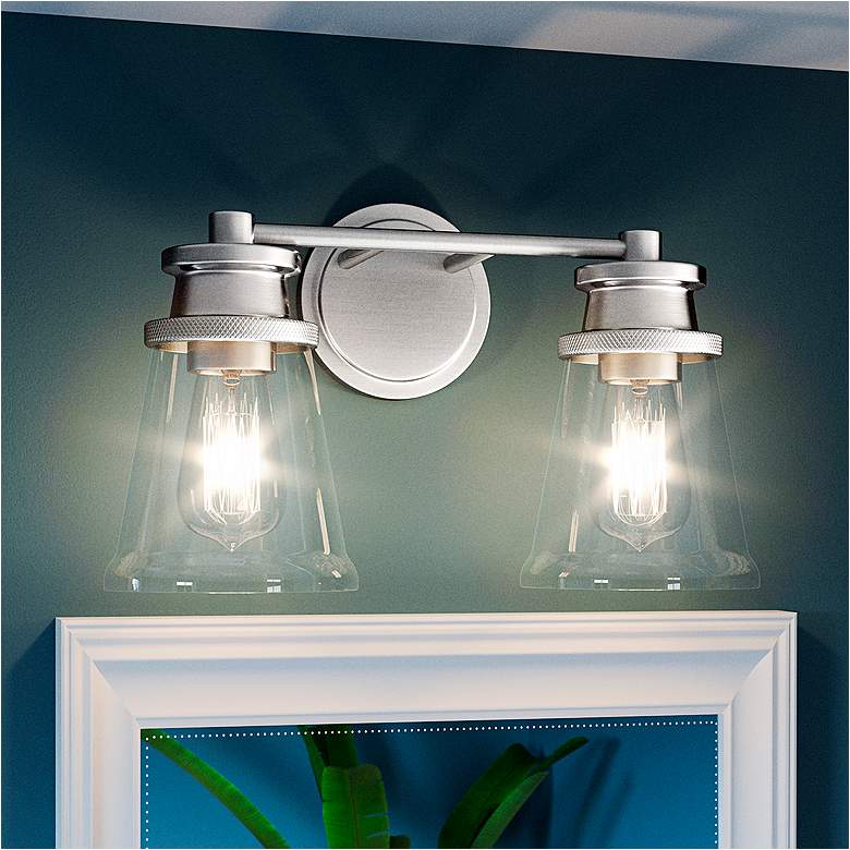 Image 2 Haverfield 9 1/4 inch High Polished Chrome 2-Light Wall Sconce