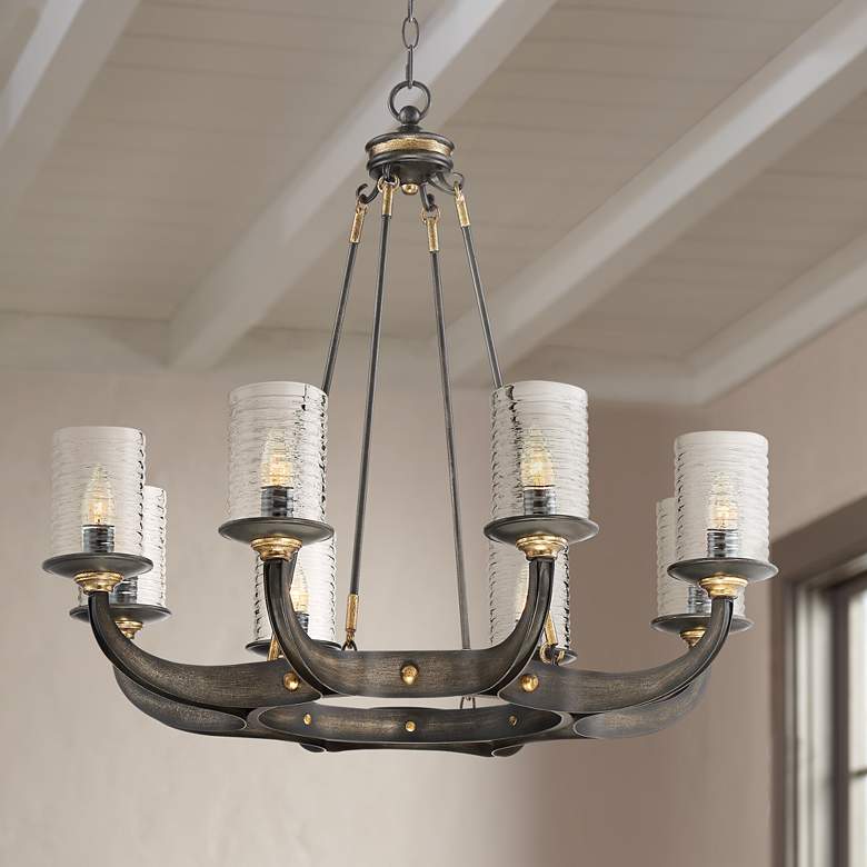 Image 1 Haverford 32 inch Wide Oil-Rubbed Bronze 8-Light Chandelier
