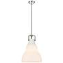 Haverhill 14" Polished Nickel Stem Hung Pendant With Matte White Shade