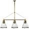 Haverhill 48" Wide Aged Brass Kitchen Island Light Pendant