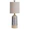 Haverhill Coil Banded Table Lamp - Natural Pine & Silver - Tan Shade